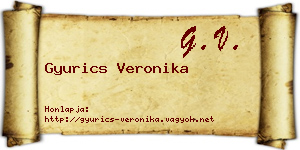 Gyurics Veronika névjegykártya
